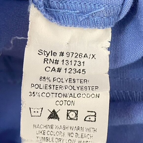 Red Panda Maevn 9726 Full Elastic Cargo Scrub Pants Ceil Blue Healthcare Size M - Picture 7 of 8